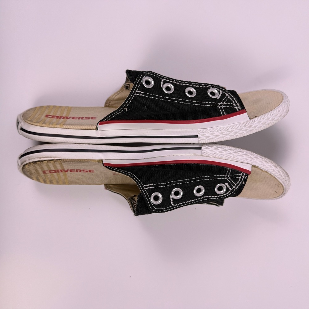 Converse All Star Cut-Away Sandals Mens 9 Womens 11 Black Canvas Slip On Slides - Picture 6 of 10